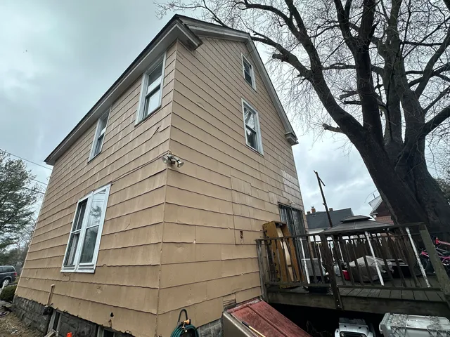 a view of wooden deck