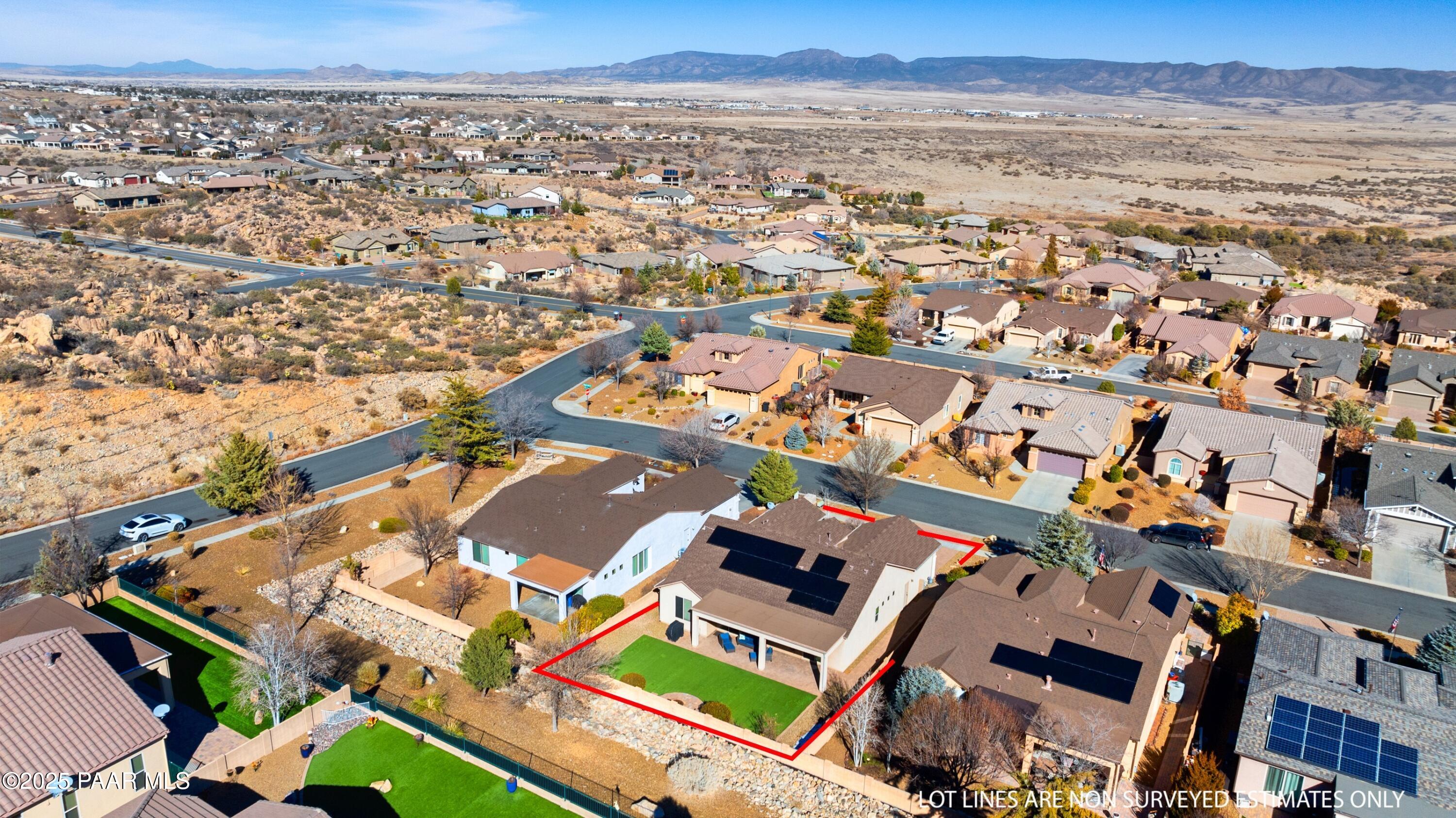 1200 Rusty Nail Road Prescott Valley, AZ 86314 - Photo 23 of 32 an aerial view of a house with a lake