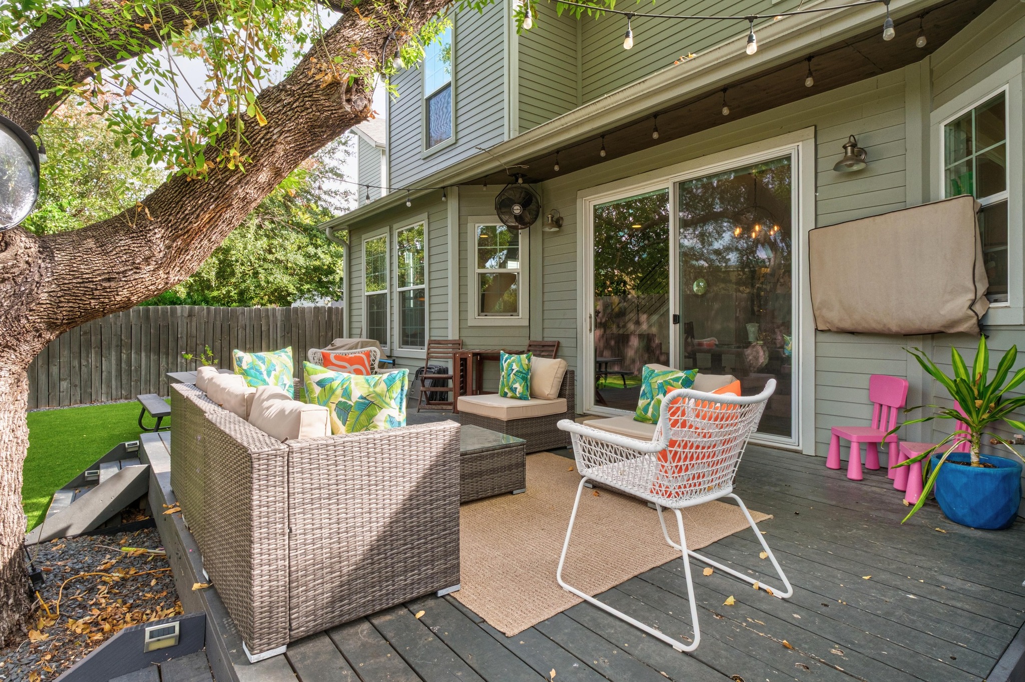 3302 Funston Street Austin, TX 78703 - Photo 33 of 36 Deck with an outdoor hangout area