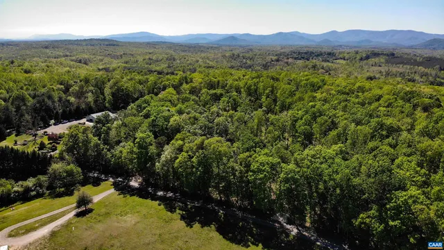a view of a lush green hillside and houses