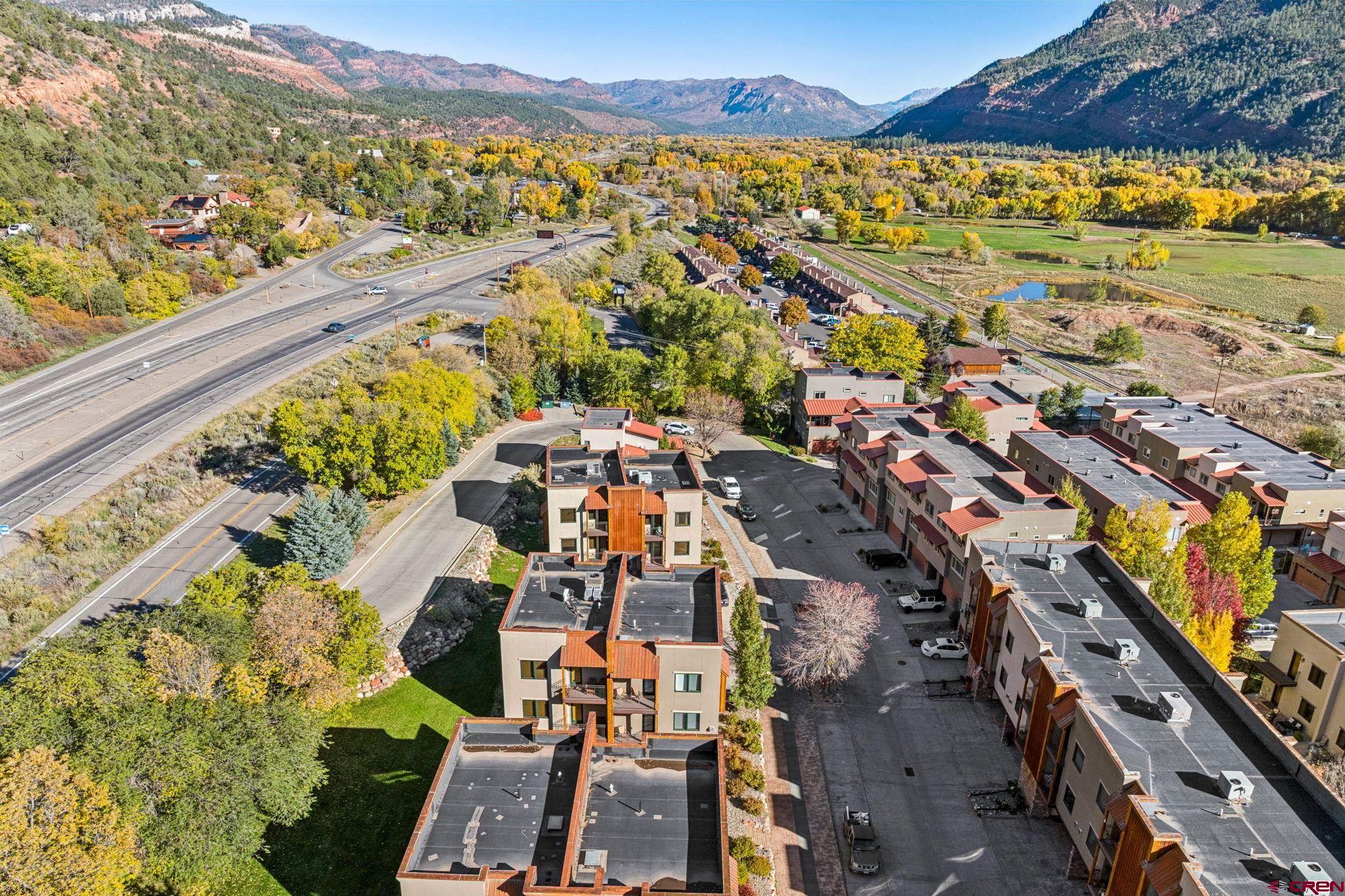 1422 Animas View Drive, Unit 55 Durango, CO 81301 - Photo 43 of 44 an aerial view of residential houses with outdoor space