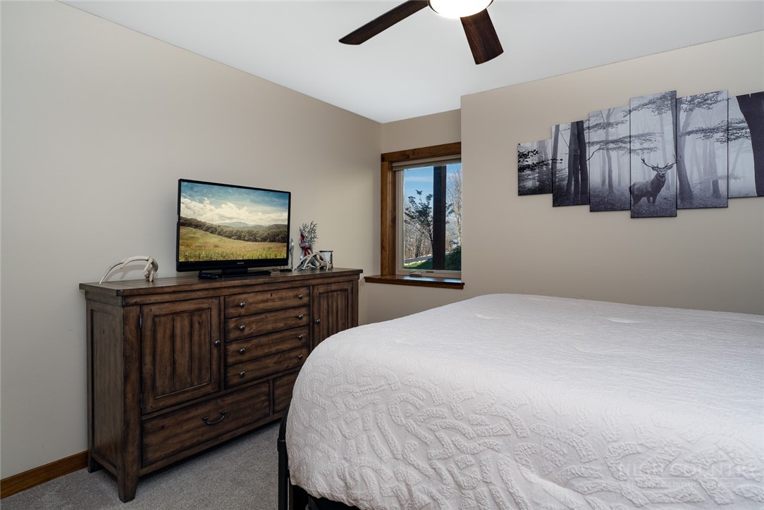 1161 Grandview Dr Extension Boone, NC 28607 - Photo 24 of 43 a bedroom with furniture and flat screen tv