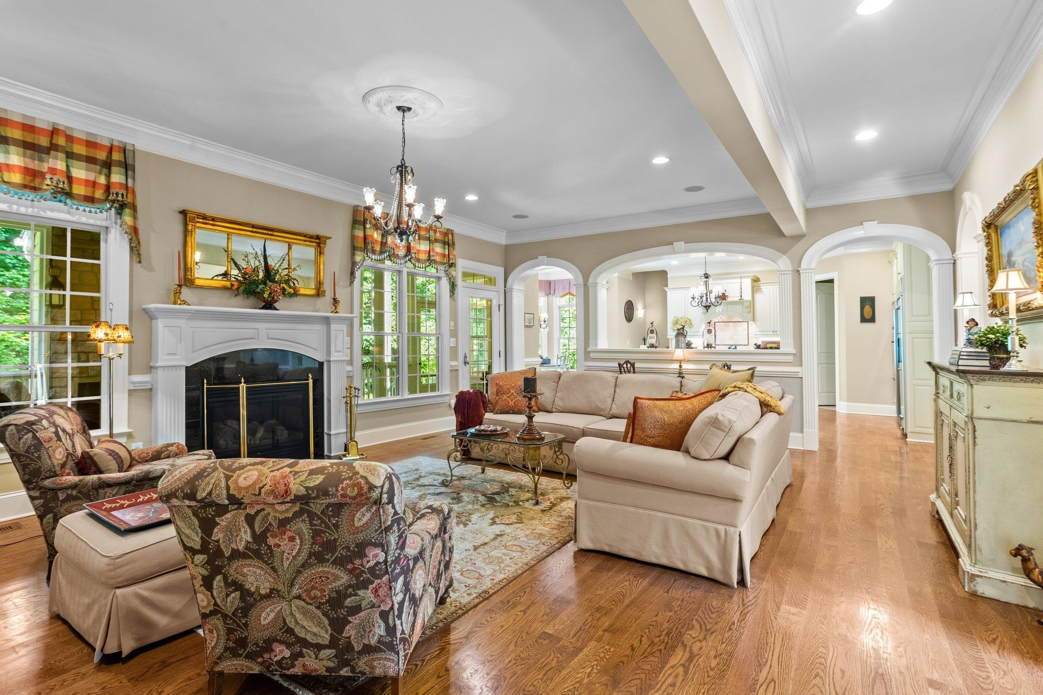 3223 Rain Forrest Way Raleigh, NC 27614 - Photo 16 of 71 a living room with furniture fireplace and flat screen tv