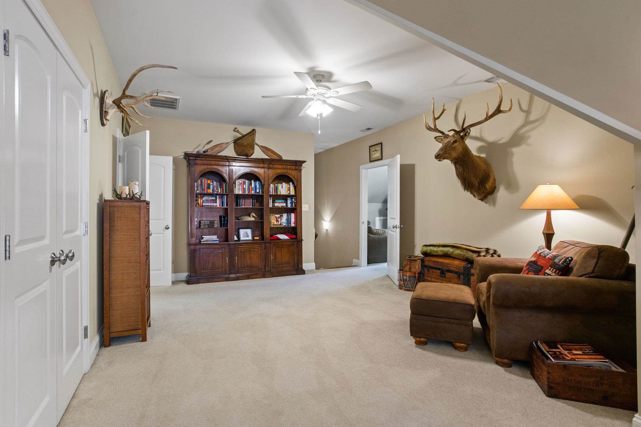 3223 Rain Forrest Way Raleigh, NC 27614 - Photo 40 of 71 a living room with furniture and a ceiling fan