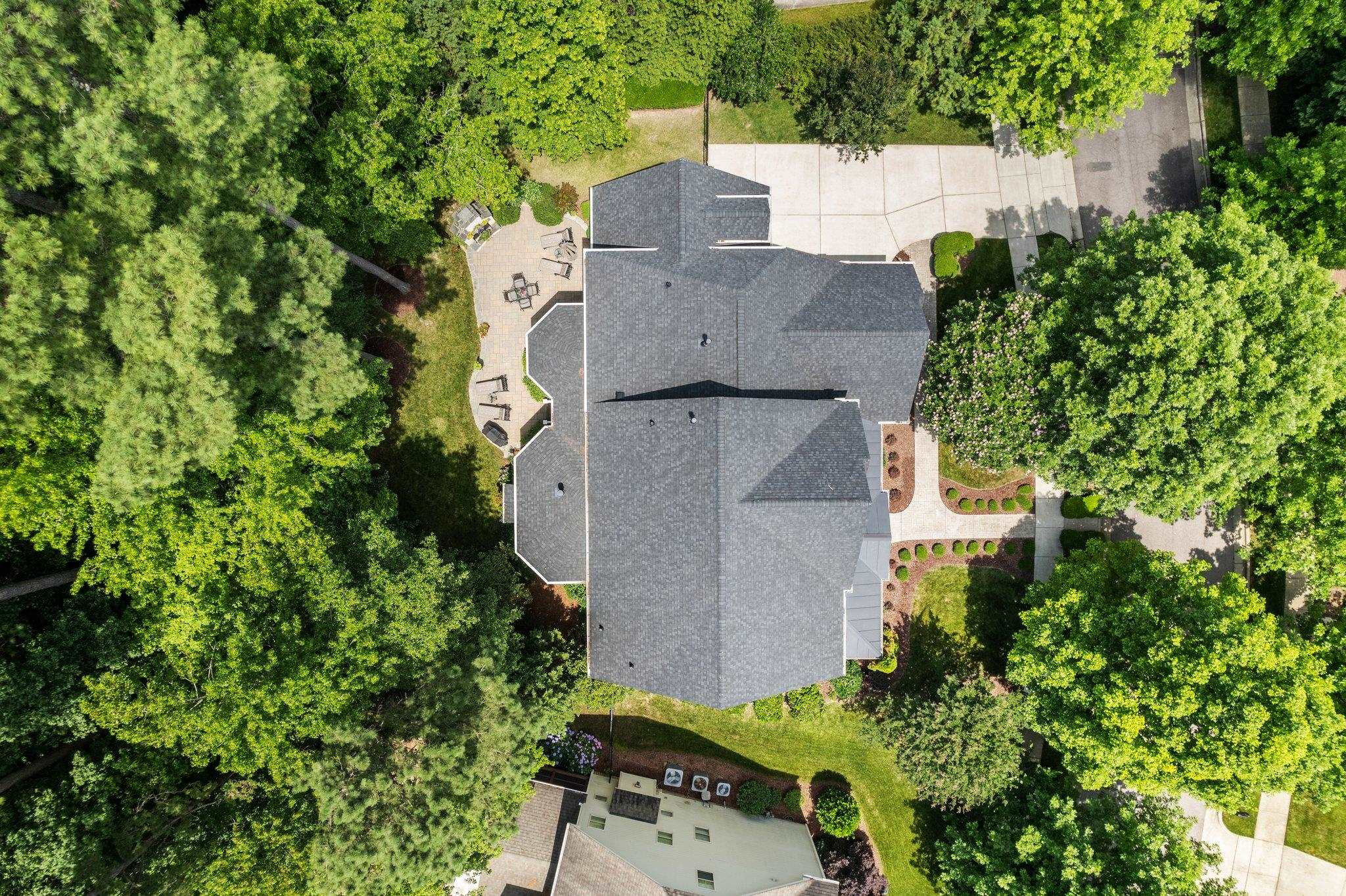 3223 Rain Forrest Way Raleigh, NC 27614 - Photo 54 of 71 an aerial view of a house with a yard and garden