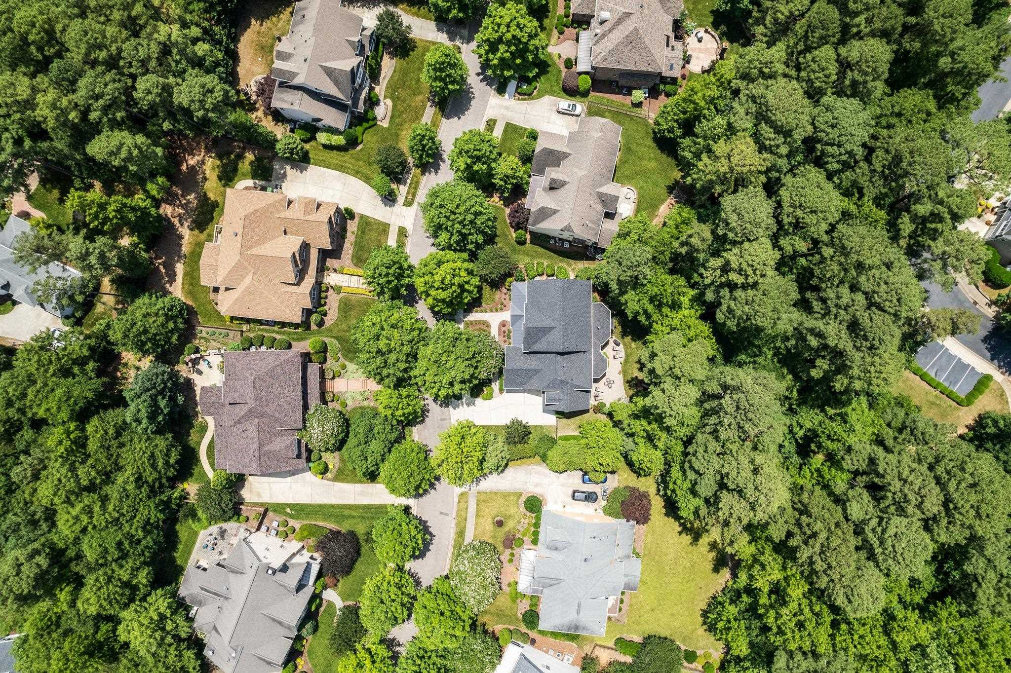 3223 Rain Forrest Way Raleigh, NC 27614 - Photo 55 of 71 an aerial view of residential house with outdoor space and trees all around