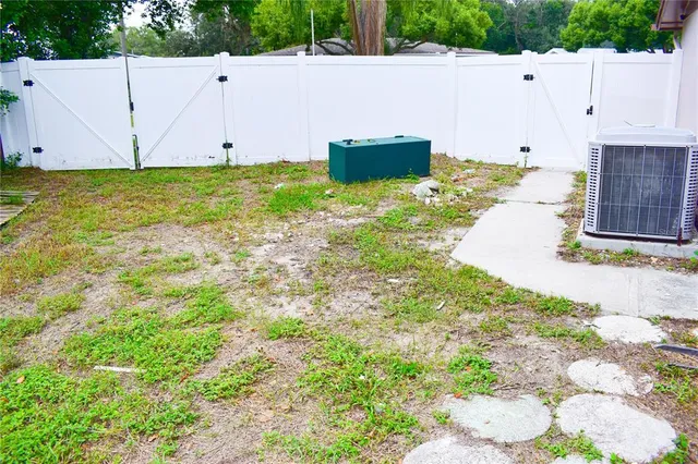 a view of an outdoor space and hardwood