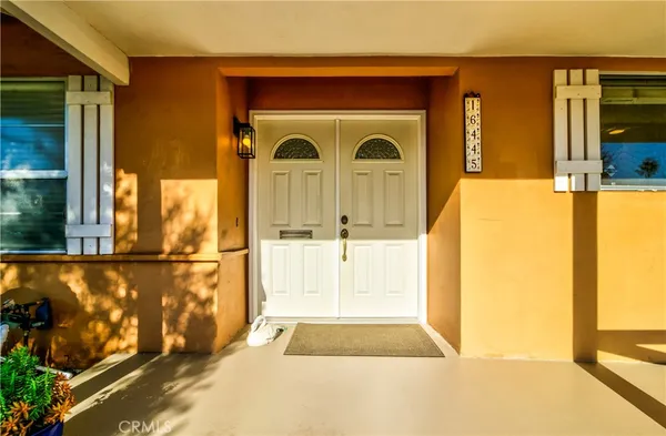 a view of front door of house