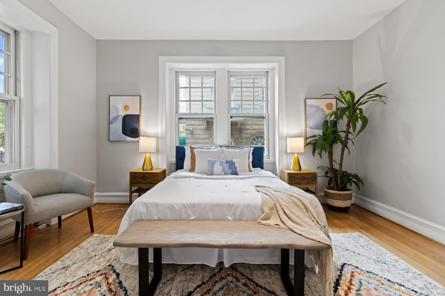 3420 16th Street Northwest, Unit 101 Washington, DC 20010 - Photo 18 of 29 a view of a dining room with furniture and a potted plant