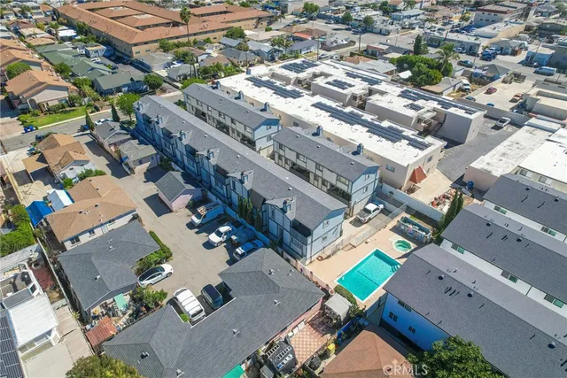 an aerial view of a city