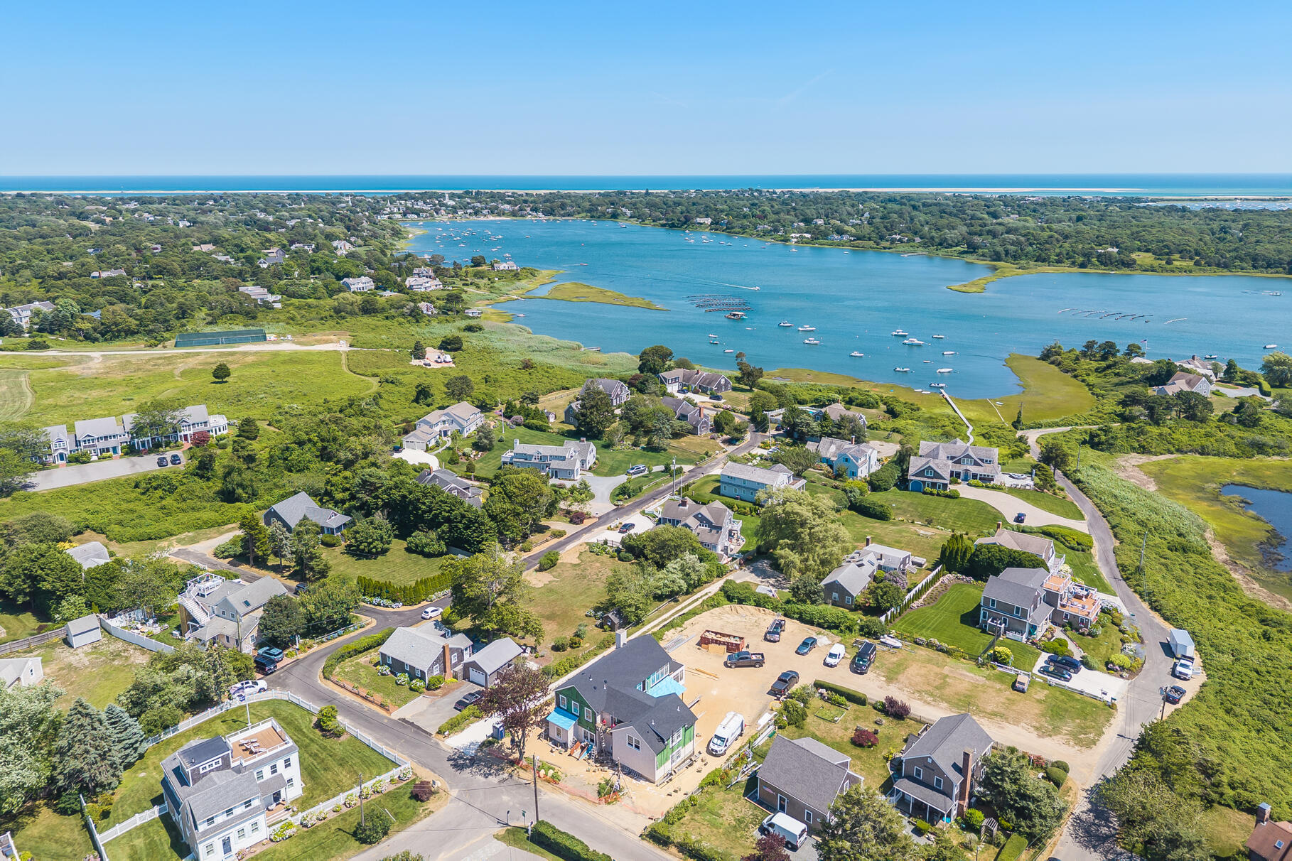14 Pond View Lane Chatham, MA 02633 - Photo 2 of 30 a view of a city with an ocean