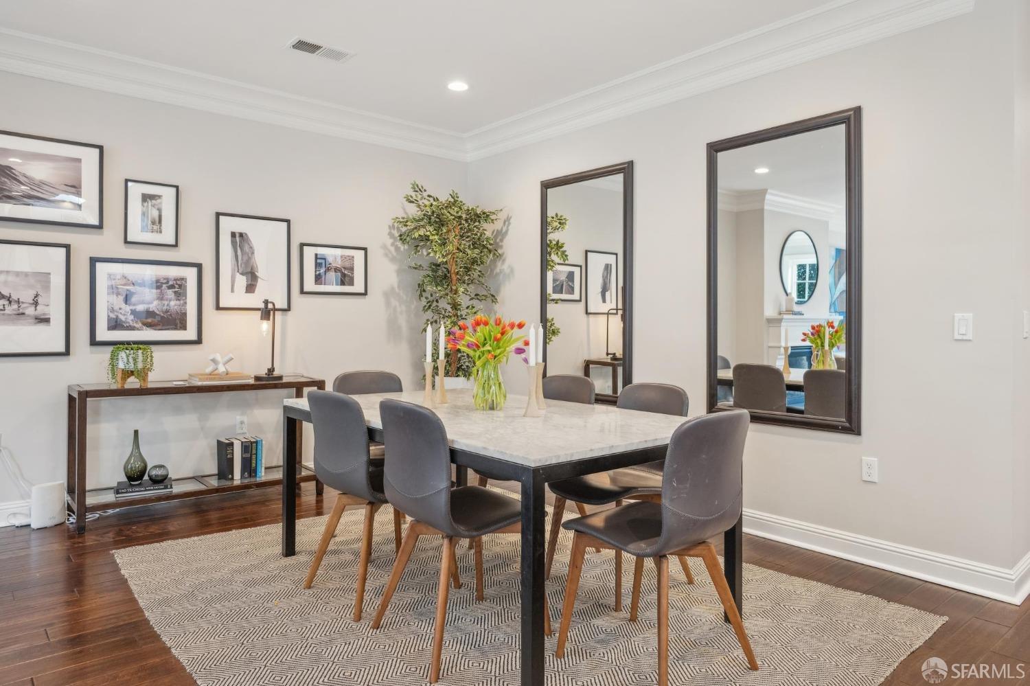 226 Roosevelt Way San Francisco, CA 94114 - Photo 16 of 65 a view of a dining room with furniture and wooden floor