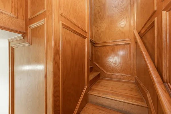 a view of a bathroom from a hallway