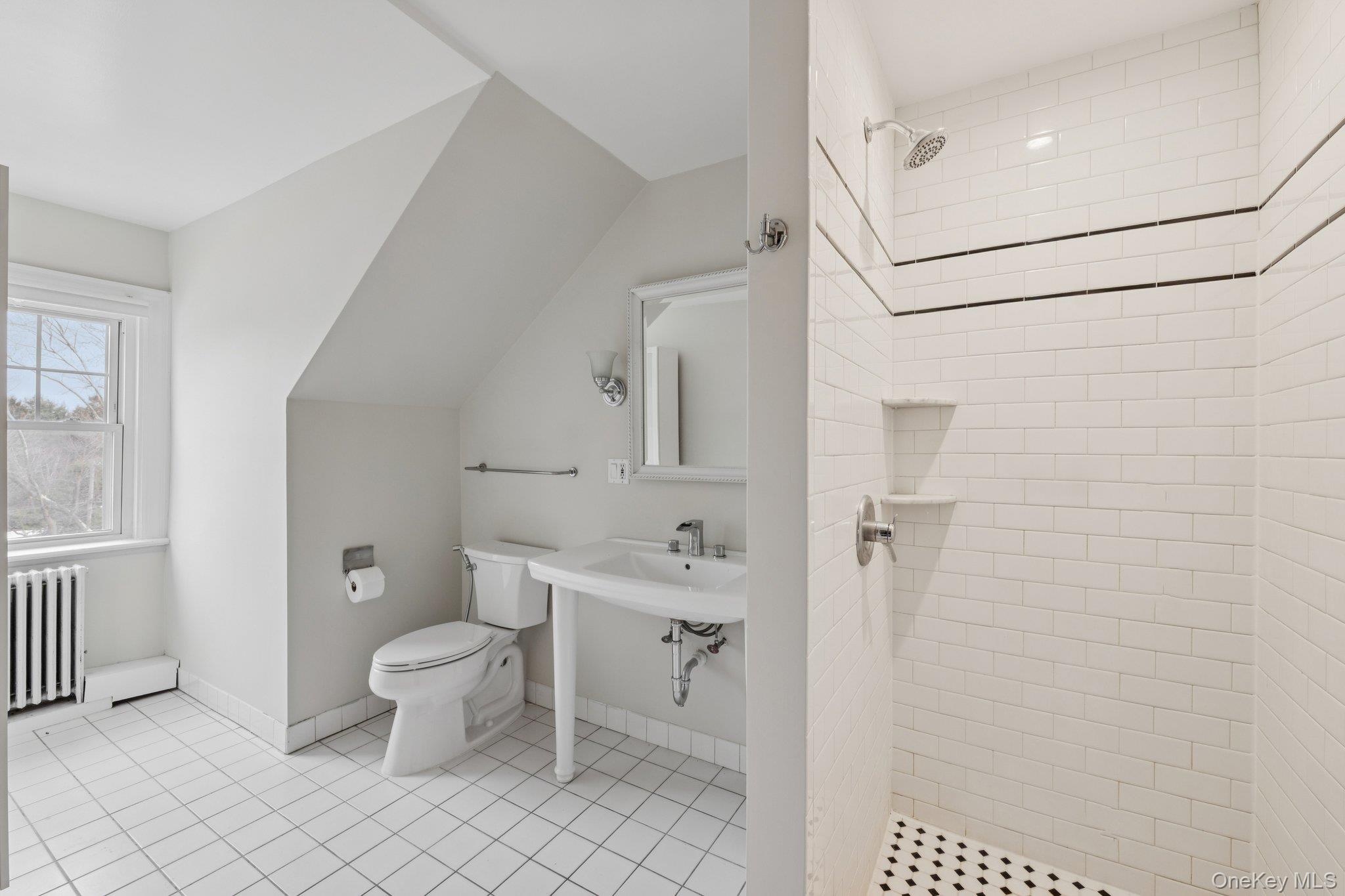 397 Split Rock Road Syosset, NY 11791 - Photo 23 of 29 a bathroom with a toilet a sink and a shower