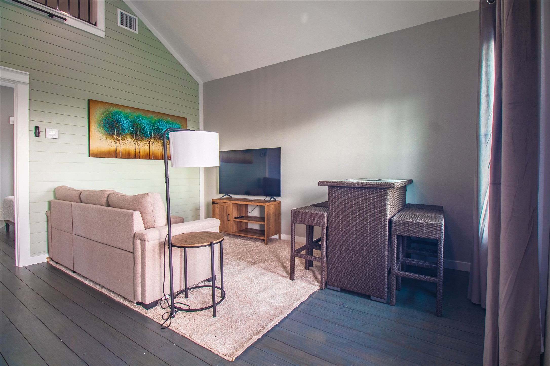 1040 Johnson Road Port Bolivar, TX 77650 - Photo 16 of 49 a living room with furniture and a flat screen tv