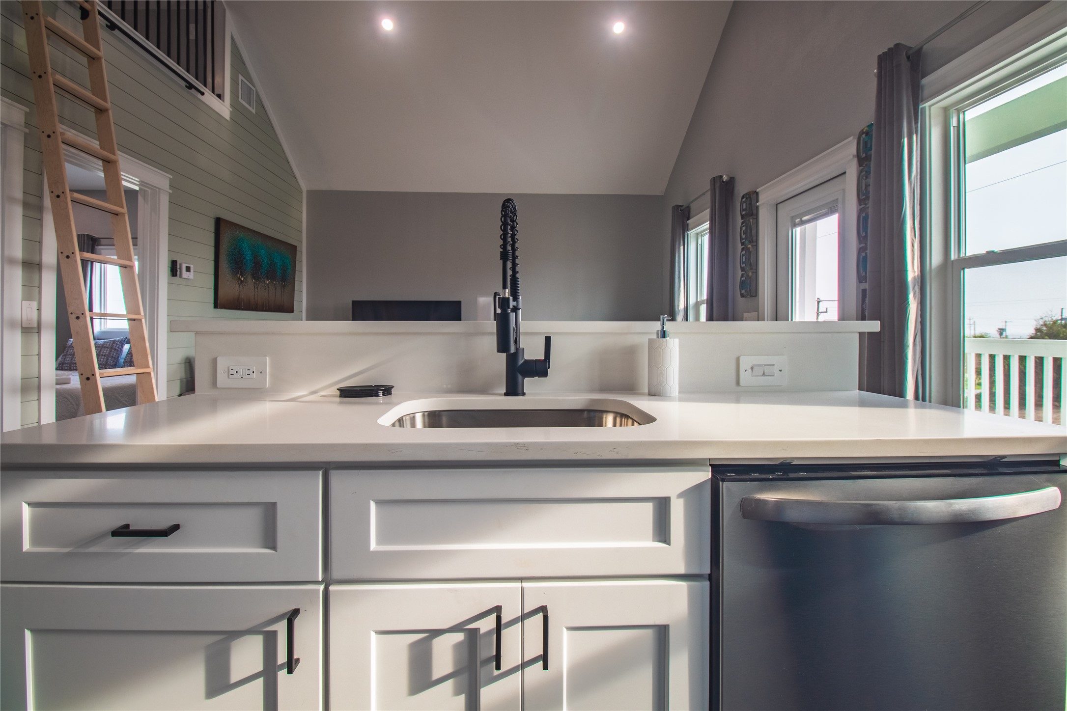 1040 Johnson Road Port Bolivar, TX 77650 - Photo 20 of 49 a room with a sink and a mirror