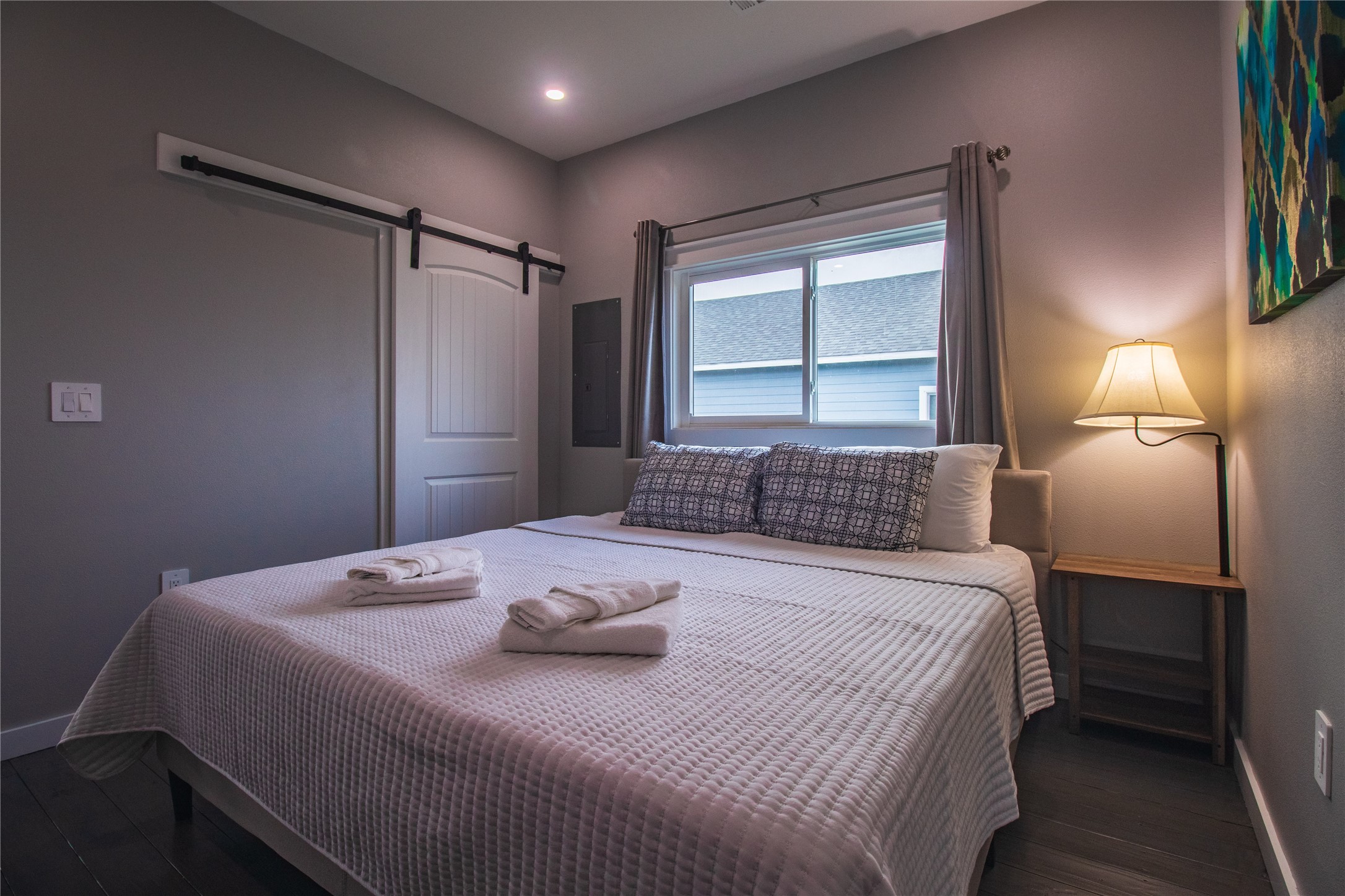 1040 Johnson Road Port Bolivar, TX 77650 - Photo 29 of 49 a bedroom with a bed and a window