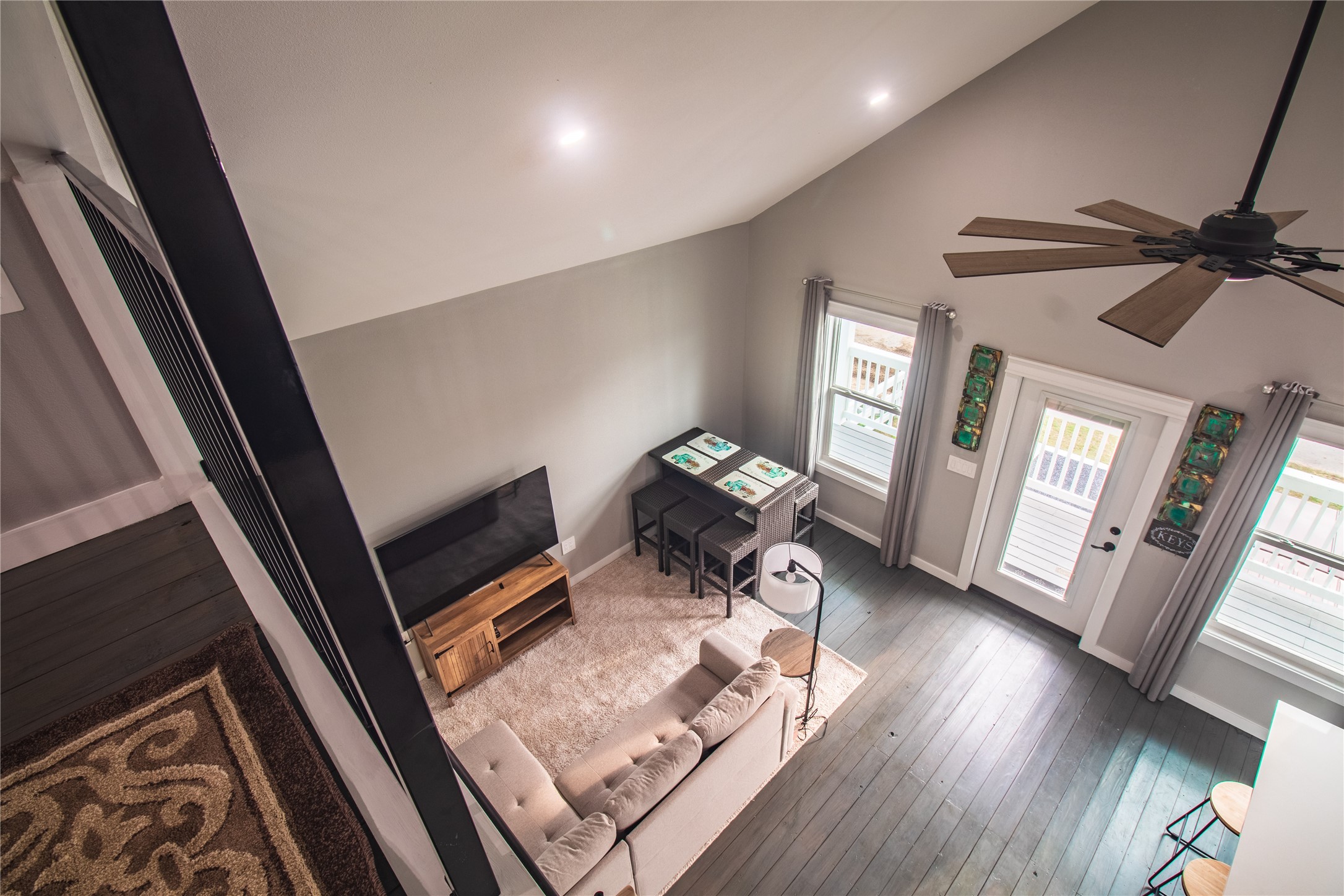 1040 Johnson Road Port Bolivar, TX 77650 - Photo 38 of 49 a living room with furniture and a fireplace