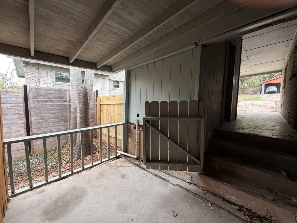 2308 Alta Vista Avenue, Unit B Austin, TX 78704 - Photo 20 of 23 a view of porch with wooden floor and stairs