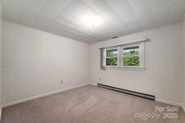 an empty room with a window