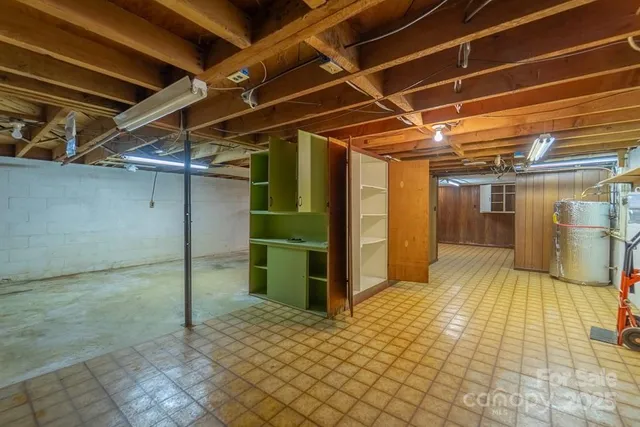 a view of a storage room