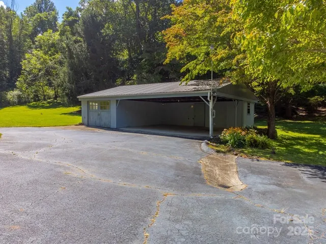 a view of an outdoor space and swimming pool