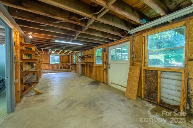a view of storage and utility room