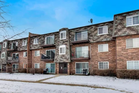 a front view of a building