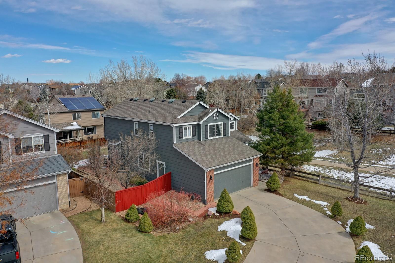 801 Riddlewood Lane Highlands Ranch, CO 80129 - Photo 34 of 40 an aerial view of a house