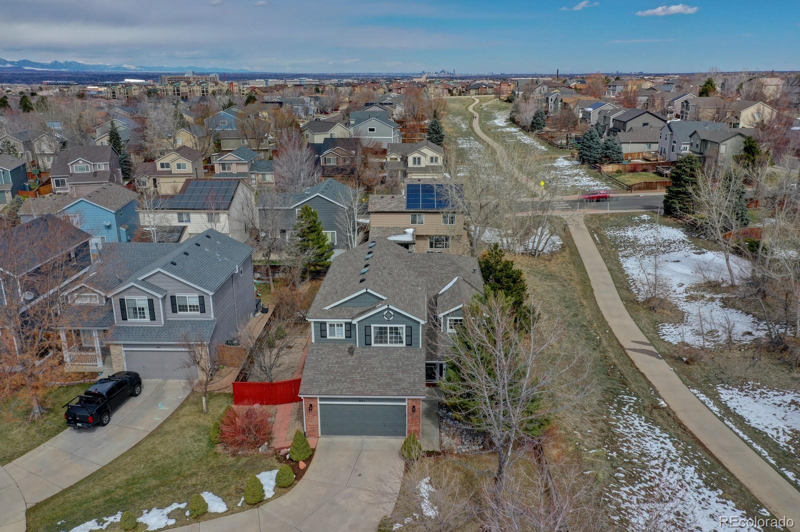 801 Riddlewood Lane Highlands Ranch, CO 80129 - Photo 36 of 40 an aerial view of residential houses