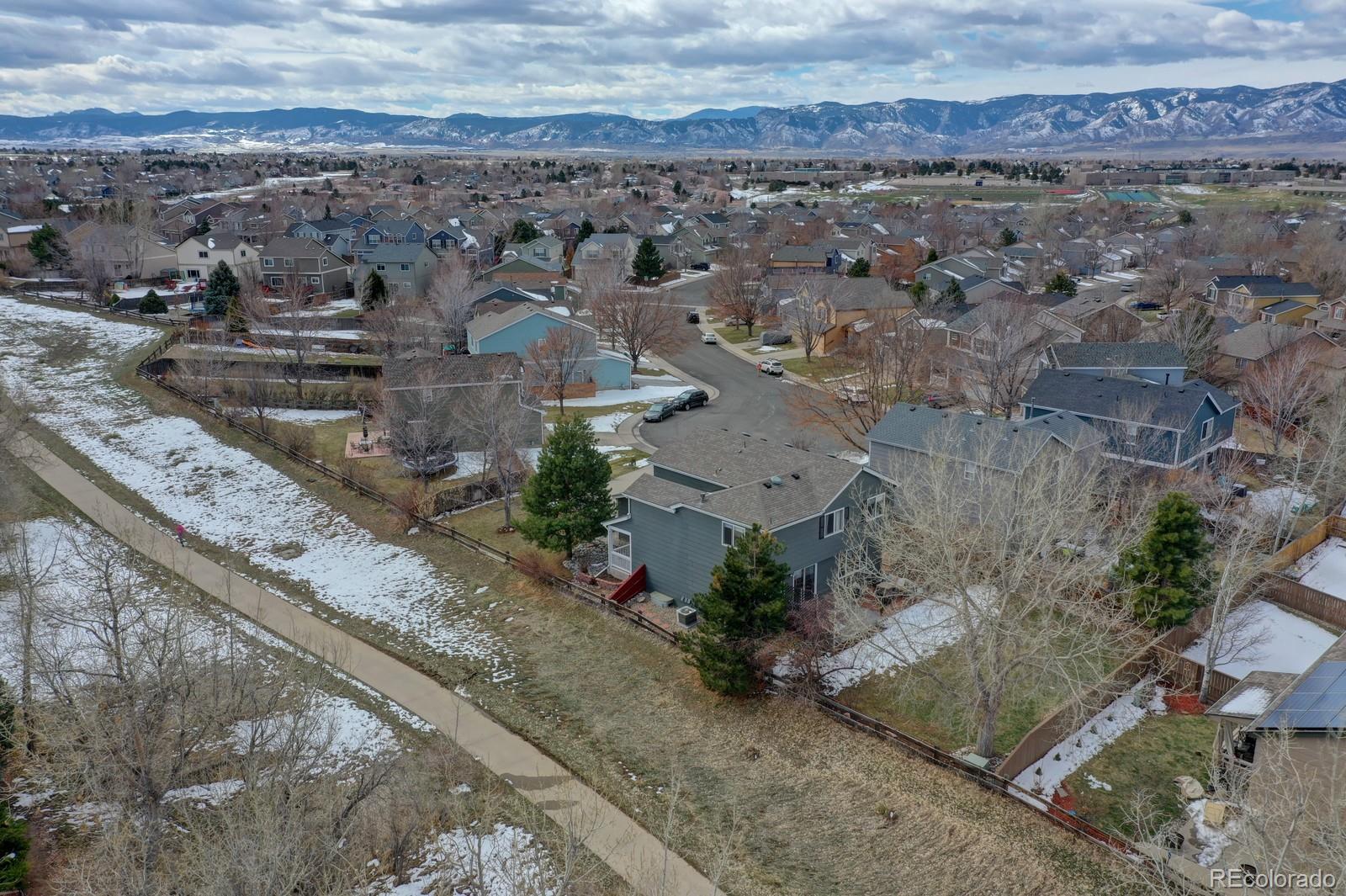 801 Riddlewood Lane Highlands Ranch, CO 80129 - Photo 38 of 40 an aerial view of a house