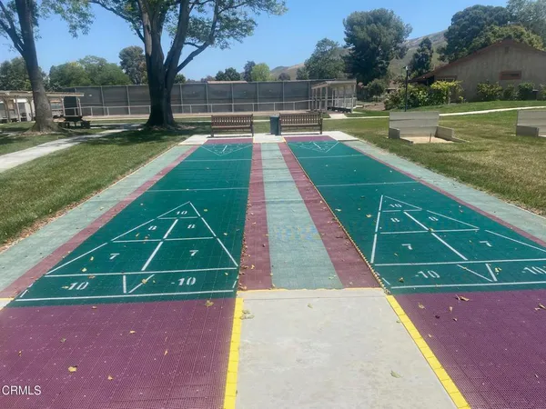 a view of an outdoor space and a swimming pool