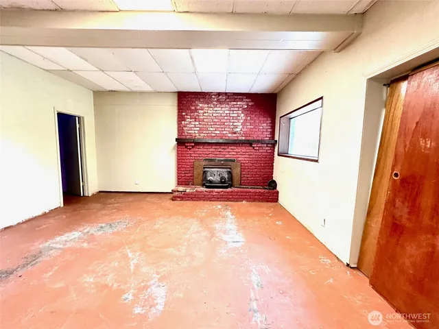 a view of a livingroom with a staircase