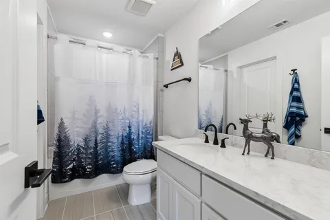 a bathroom with a sink a toilet and a tub