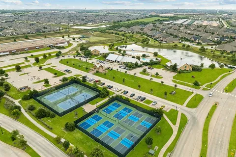an aerial view of a city
