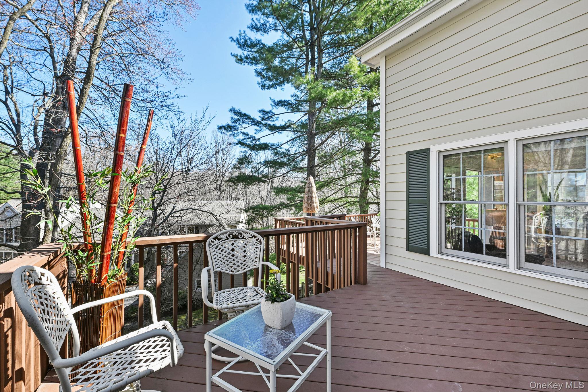 125 Cross River Road Mount Kisco, NY 10549 - Photo 38 of 46 Deck off dining room that connects with Living Room Deck