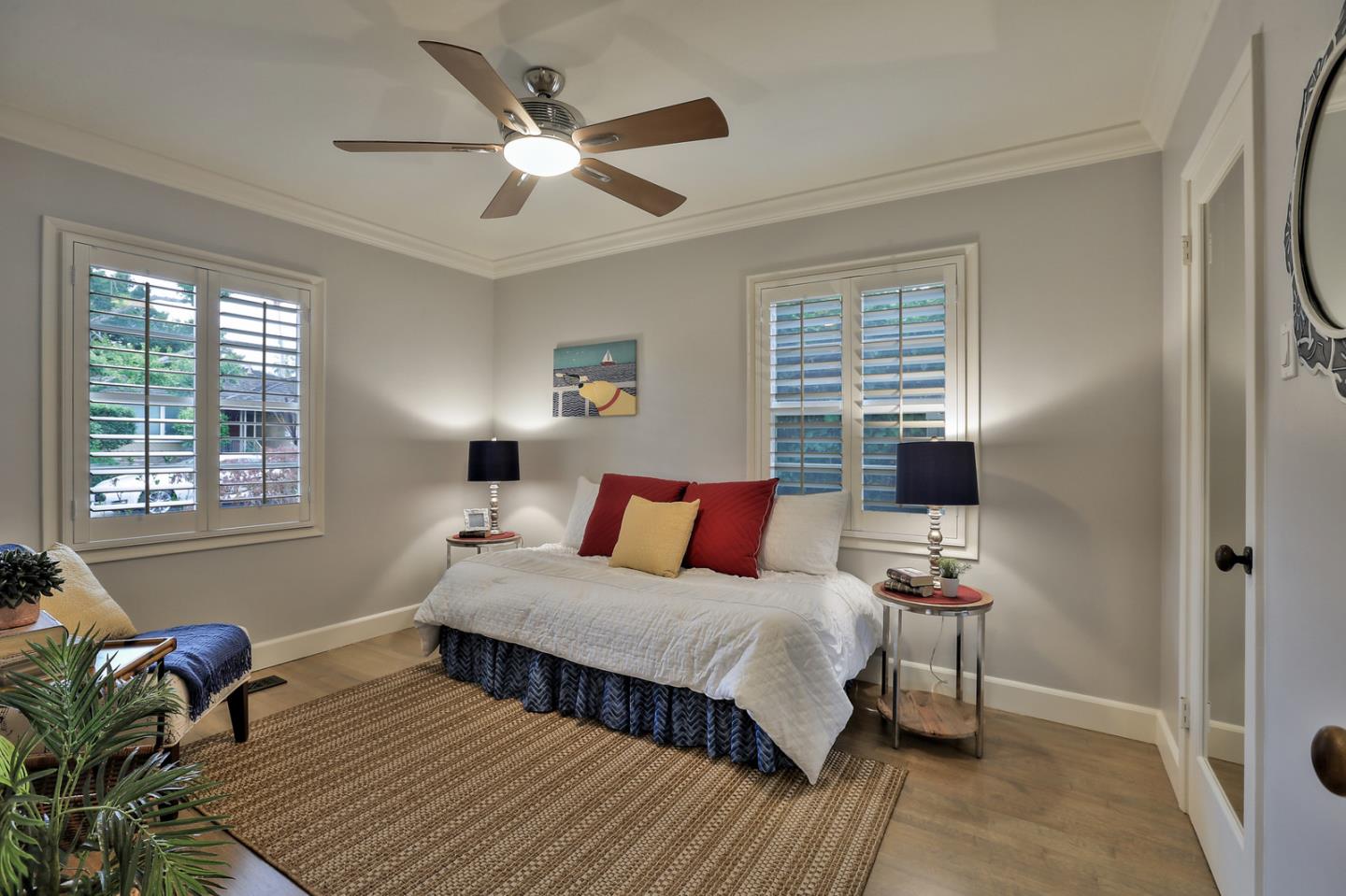 525 Alhambra Road San Mateo, CA 94402 - Photo 11 of 39 a bedroom with a bed and a window