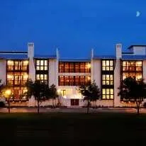 a front view of a building with street view