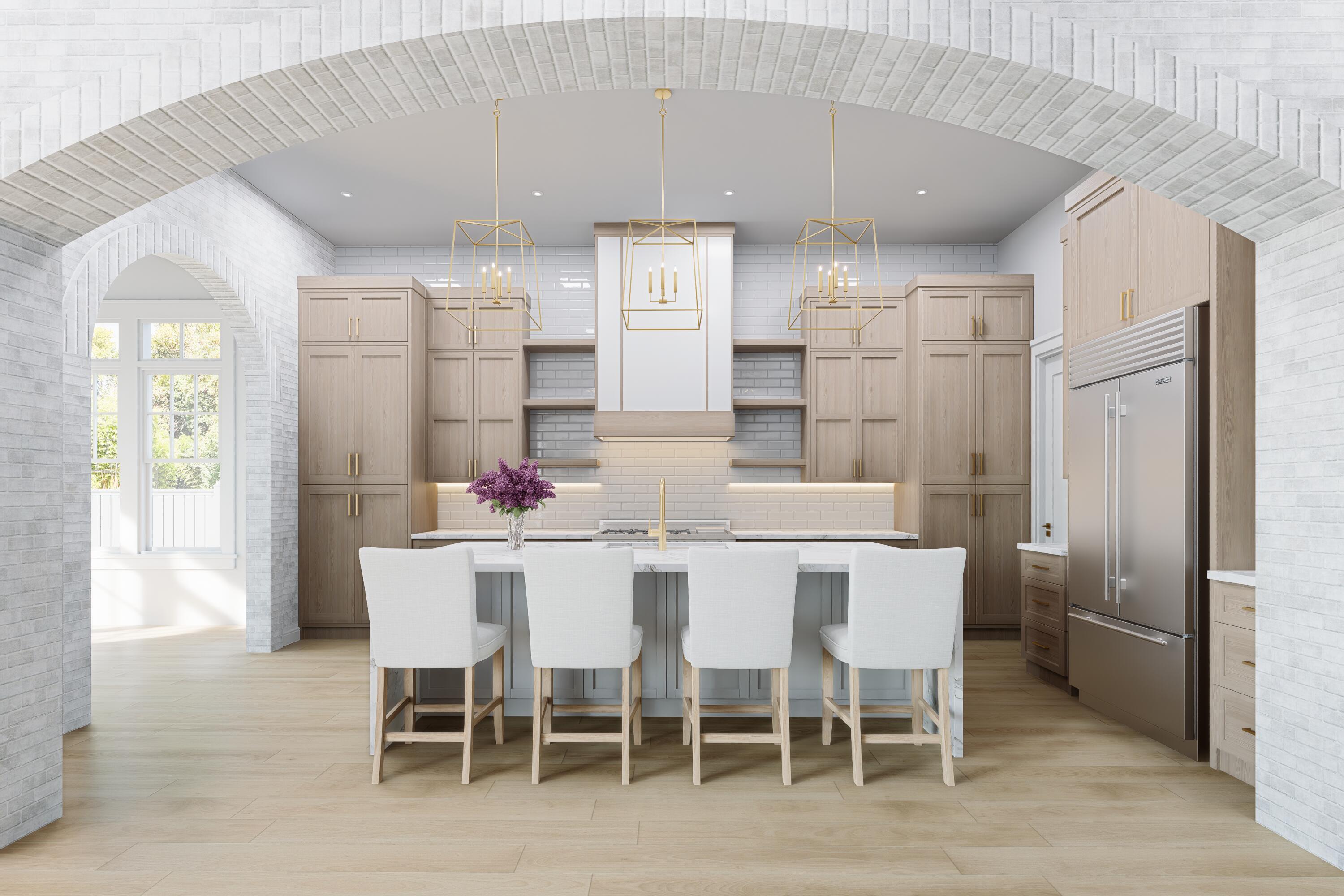 319 East Pollard Cove, Unit LOT 95 Watersound, FL 32461 - Photo 3 of 28 a dining table with chairs and kitchen view