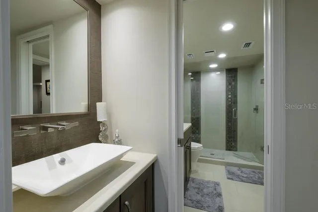 a view of a balcony dining area