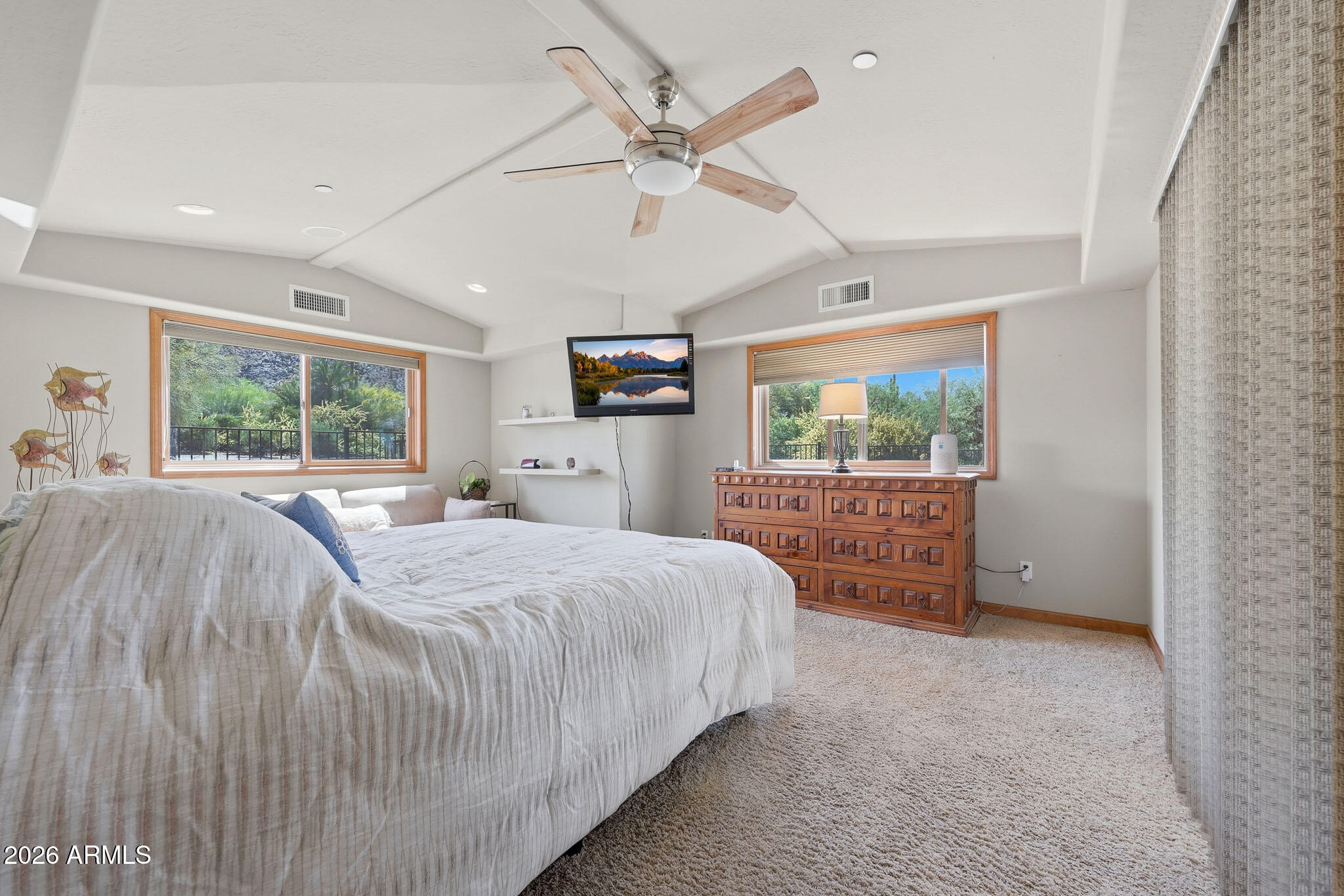 6019 East Blue Ridge Drive Cave Creek, AZ 85331 - Photo 38 of 49 a bed room with a bed and a large window