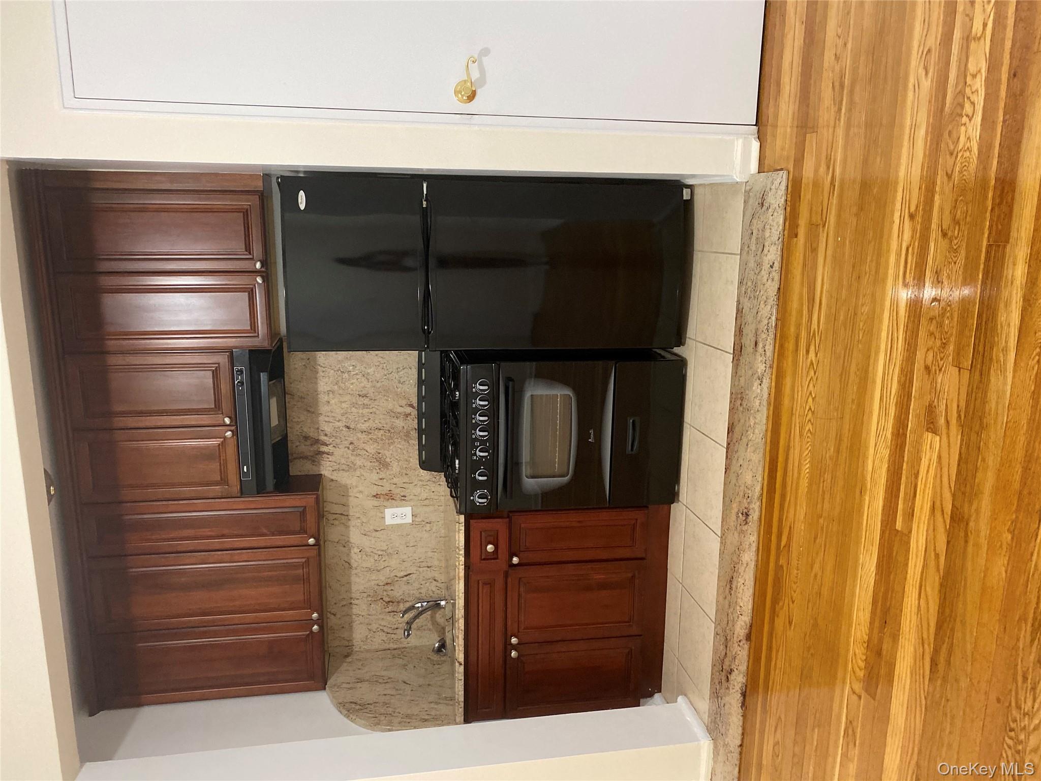 50 South Middle Neck Road, Unit 1B Great Neck, NY 11021 - Photo 6 of 11 a kitchen with granite countertop stainless steel appliances and refrigerator