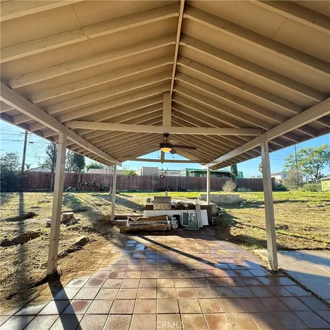 a view of a backyard of a house