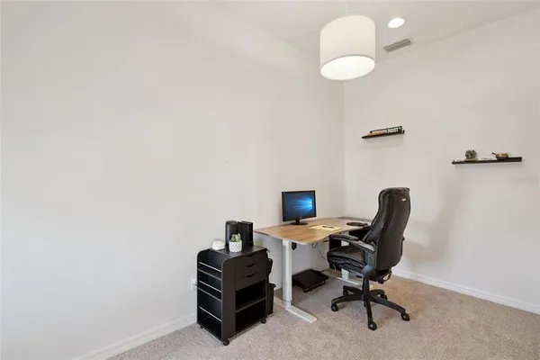 a view of workspace with a window