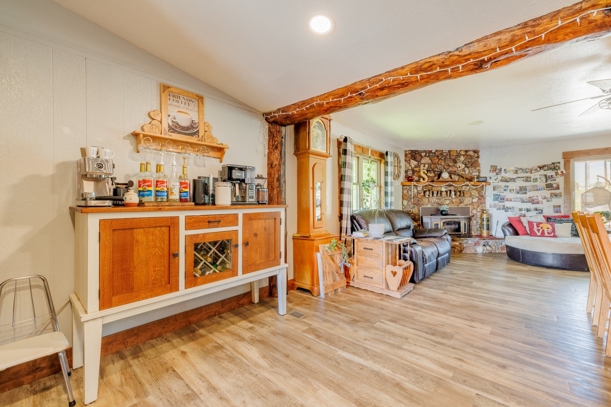 58 Gilman Road Garrison, MT 59731 - Photo 27 of 91 Living room featuring light wood-style flooring and a ceiling fan