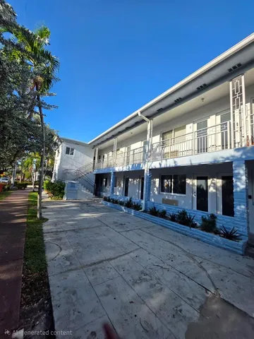 a view of a building with a patio