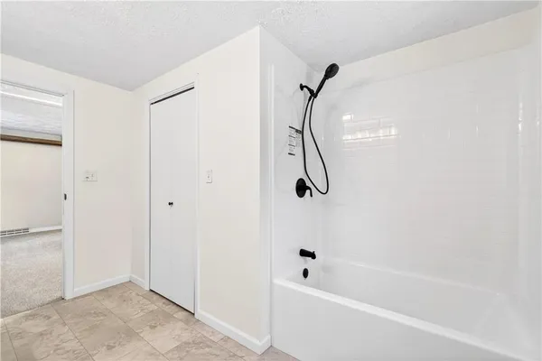 a view of a door with a sign