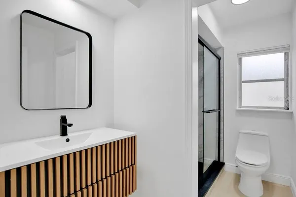 a bathroom with a toilet