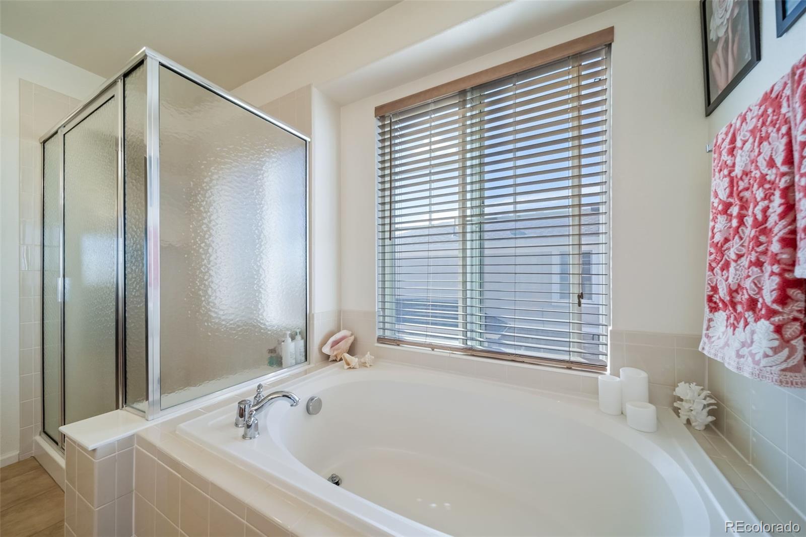 3041 South Jericho Way Aurora, CO 80013 - Photo 30 of 46 a bathroom with a bathtub and shower