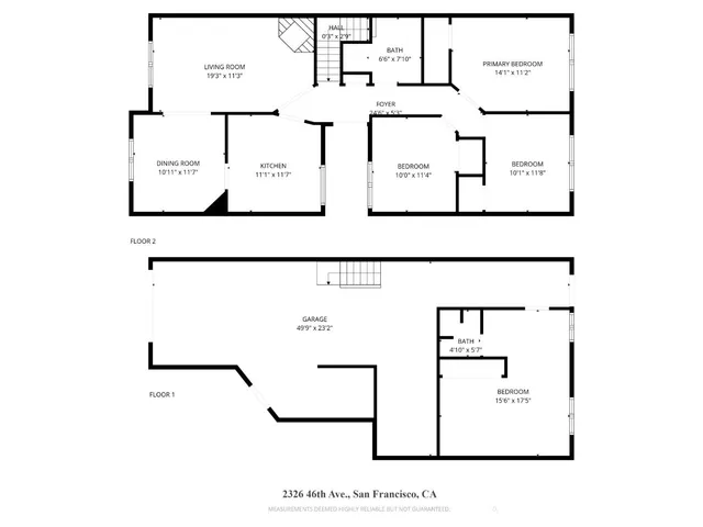 $1,198,888 | 2326 46th Avenue, San Francisco, CA 94116